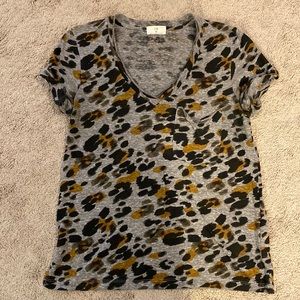 Anthropologie leopard print t-shirt